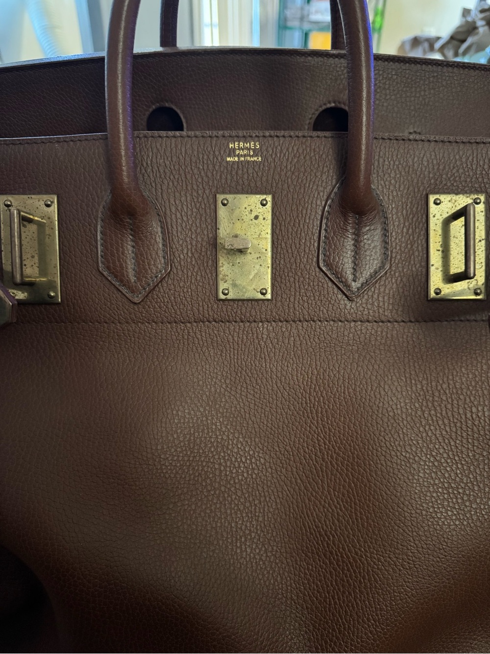 Hermès Haut à Courroies Birkin 55 in Brown Clemence Leather - Picture 5 of 6